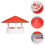 3 Pcs Car Radiator Cap Easy-To-Use Rain Cap 24x24cm Red 10