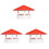 3 Pcs Car Radiator Cap Easy-To-Use Rain Cap 24x24cm Red 2