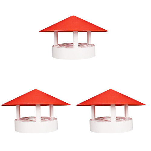 3 Pcs Car Radiator Cap Easy-To-Use Rain Cap 24x24cm Red 1