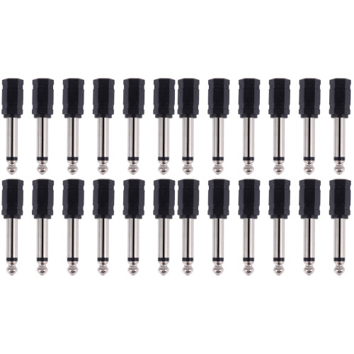 24 Pcs 6.35Mm Mono Plug To 3.5Mm Mono Adapter Converter 1