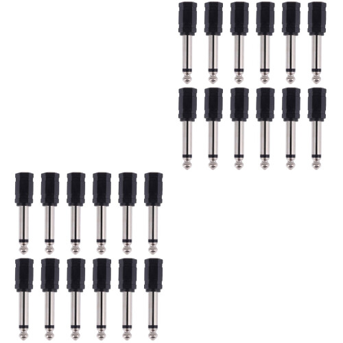 24 Pcs 6.35Mm Mono Plug To 3.5Mm Mono Adapter Converter 2