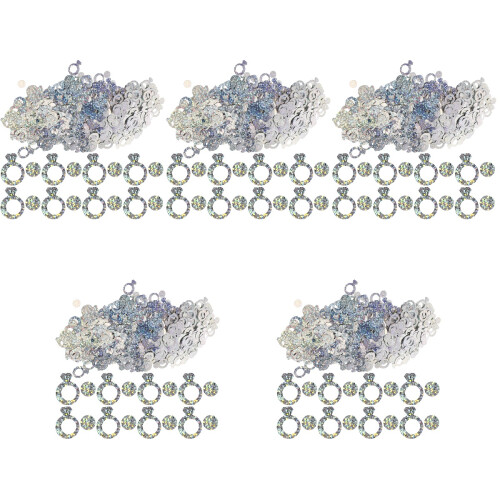 5Pcs 3 Bags Wedding Ring Confetti Glitter Paper Diamond Table Scatter 2