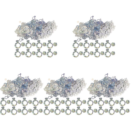 5Pcs 3 Bags Wedding Ring Confetti Glitter Paper Diamond Table Scatter 1