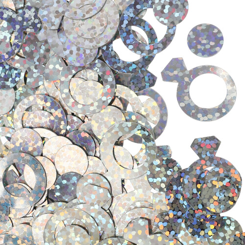 5Pcs 3 Bags Wedding Ring Confetti Glitter Paper Diamond Table Scatter