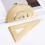One Set Of Metal Triangle Ruler And Protractor For Students School Use 7