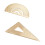One Set Of Metal Triangle Ruler And Protractor For Students School Use 6