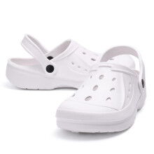 (White, UK-7) Mens Ladies Clogs Womens Unisex Sandals Slippers Slip On Mules Garden Beach Summer Size UK 4-11 Boy Footwear Shoe Comfort Lightwei