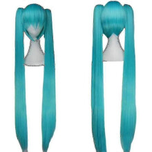 (Green Wig, M) Vocaloid Miku Cosplay Wig Costume Japan Midi Dress Beginner Future Miku Cosplay Female Halloween Women"s Girl"s Cloth Costume - JA