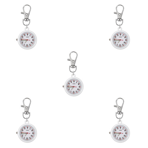 5Pcs Clip On Nurse Watch With Clear Display For Nursing Student 2