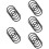 25 Pcs Crystal Bowl Washer Rubber Durable Mat 10