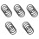 25 Pcs Crystal Bowl Washer Rubber Durable Mat 3