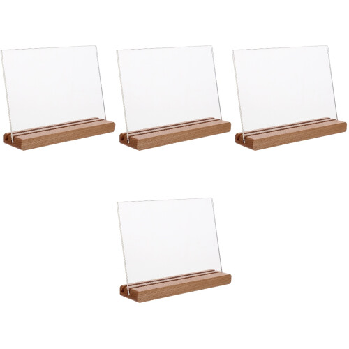 Menu Holder Transparent Display Board For Decor 4pcs 2