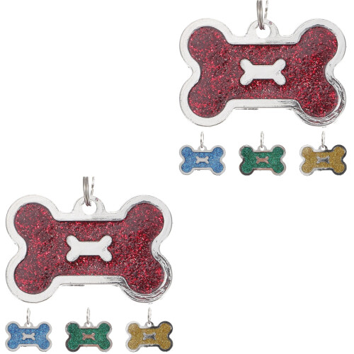 8 Pcs Pet Id Tag Cute Id Card Alloy 2
