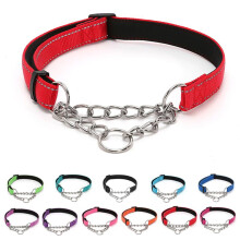Reflective Martingale Dog Choke Collar NoPull Training SoftPadding Nylon For Large Medium Small Dogs 25-45cm Red