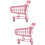 2 Pcs Mini Shopping Cart Trolley Desktop Storage Basket 8