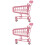 2 Pcs Mini Shopping Cart Trolley Desktop Storage Basket 6