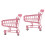 2 Pcs Mini Shopping Cart Trolley Desktop Storage Basket 5