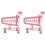 2 Pcs Mini Shopping Cart Trolley Desktop Storage Basket 3