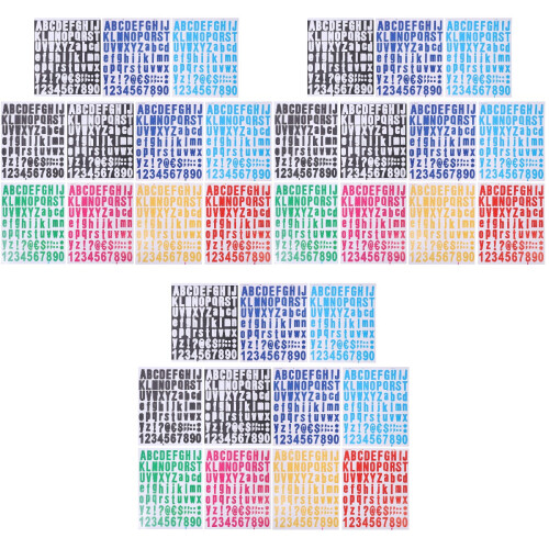 30Feuilles Stickers Alphabet Numéros Pour Décor Bureaux 2