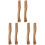 6 Pcs Wooden Replacement Handle Grip Set 4