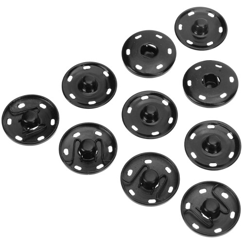 100 Pcs Sew-On Snap Buttons Metal Fasteners For Clothes
