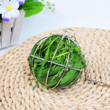 Stainless Steel Rabbit Feeder Hanging Manger Dispenser For Small Animals Sphere Treat For Hamsters Guinea Pigs Rabbits