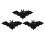 9 Pcs Adjustable Black Plastic Halloween Bat Rings For Kids Adults 1
