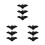 9 Pcs Adjustable Black Plastic Halloween Bat Rings For Kids Adults 4