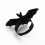 9 Pcs Adjustable Black Plastic Halloween Bat Rings For Kids Adults 2