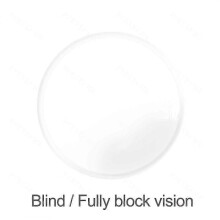 (Blind White) 1 Pair White Black Blind Cosplay Contact Lenses Anime Halloween Snake Eye Yearly