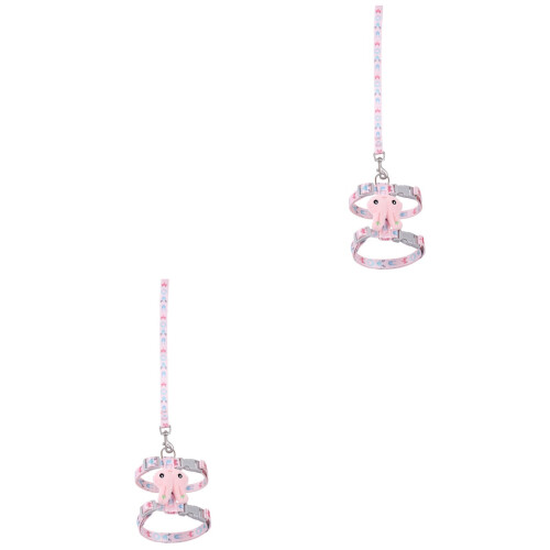 2 Sets Adjustable Cat Harness And Leash For Outdoor Kitten Walking 2