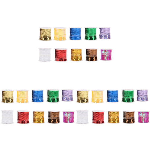 30 Pcs 4.5m Diy Round Sequins Loose Bright Mixed Color Decorative 1