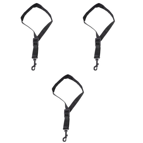 3 Pcs Thickened Saxophone Neck Strap Professional (Black) 2