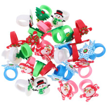 90 Pcs Christmas Finger Rings For Kids Xmas Party Plastic Supplies