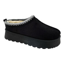 (PLATFORM BLACK, EU 40 - UK 7) LIVE Ladies Faux Fur Lined Slip-On Outdoor Slippers - Warm and Cozy - Girl, Footwear Comfort Footwear Girl Women Black Walking Shoes Soft
