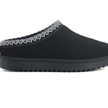 (BLK BLK, EU 40 - UK 7) LIVE Ladies Faux Fur Lined Slip-On Outdoor Slippers - Warm and Cozy - Girl, Footwear Comfort Footwear Girl Women Black Walking