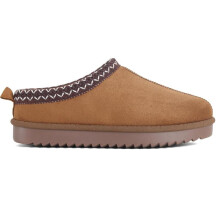 (CHESHNUT/C, EU 40 - UK 7) LIVE Ladies Faux Fur Lined Slip-On Outdoor Slippers - Warm and Cozy - Girl, Footwear Comfort Footwear Girl Women Black Walking Shoes Soft