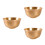 3Pcs Round Gold Hammered Bowls Brass Fruit Tray Appetizer Dish 5