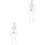 2Pcs Human Skeleton Model Medical Study With Removable Parts 45Cm 3
