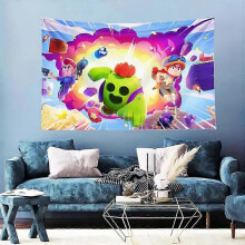 (QZ90x150cm(35x59in), as the picture22836) 3x5 Ft Brawl Game Flag - Polyester Digital Print Banner for Wall & Outdoor Decor with Brass Grommets