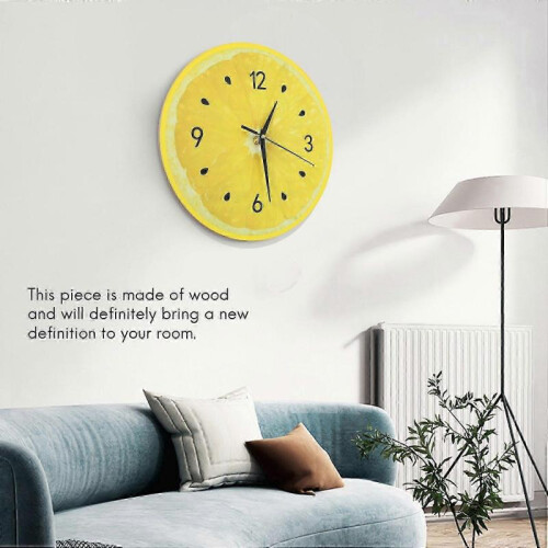 Lemon Fruit Wall Clock Clocks Home Decor Living Room Clock Tropical Fruit Wall Art Clock n 2