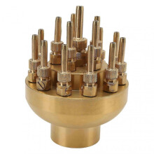 Fountain Nozzle Brass G2 Inch DN50 3 Tier Adjustable Column Water Fountain Nozzle Sprinkler Spray Head for Garden Pool Pond Landscaping