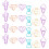 120 Pcs Hollow-Out Paper Clips Colored File Organizer 10