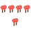 10 Pcs Wooden Badminton Rackets With Short Handle 6