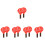 10 Pcs Wooden Badminton Rackets With Short Handle 7