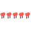 10 Pcs Wooden Badminton Rackets With Short Handle 11