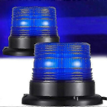 (Blue) Led Rotating Beacon Warning Light Magnet Orange Led For Car Truck 12v Warning Light Flash Light Strobe Beacon Light