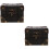 2Pcs Vintage Wooden Treasure Box Keepsake Chest Storage Case 8