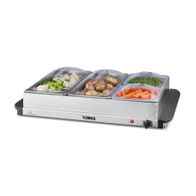 Tower Buffet Server with 2x 2.5L Trays & 2x 1.2L Trays, 300W, Stainless Steel T16151