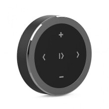(Silver) Wireless Remote Control Waterproof Car Steering Wheel Music Play Remote Control Bluetooth Media Button compatible IOS Android_Special Gift